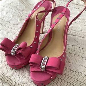 Pink Gianni Bono studded heels
